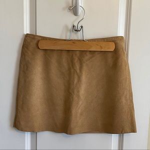 United Colors of Benetton Tan Suede Mini Skirt